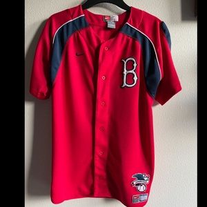 Nike Boston Red Sox Mens Jersey Red American League Patch Size XL